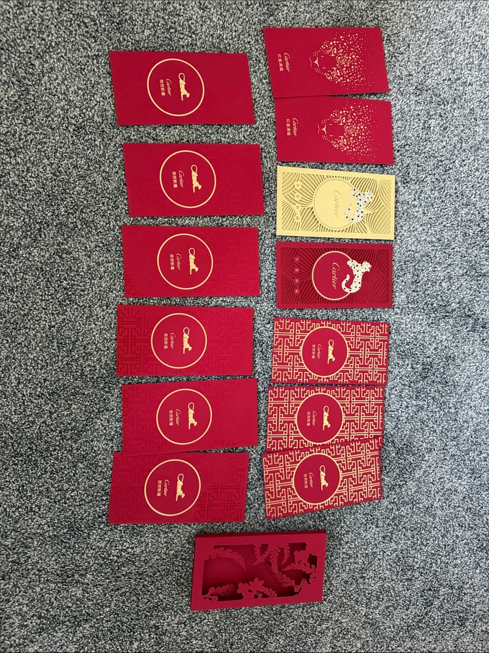 Cartier Red and Gold Festive Envelope 13